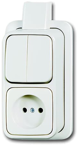 [E3S3E] ABB Busch-Jaeger Combination Switch And Socket Outlet - 2CKA001642A0161