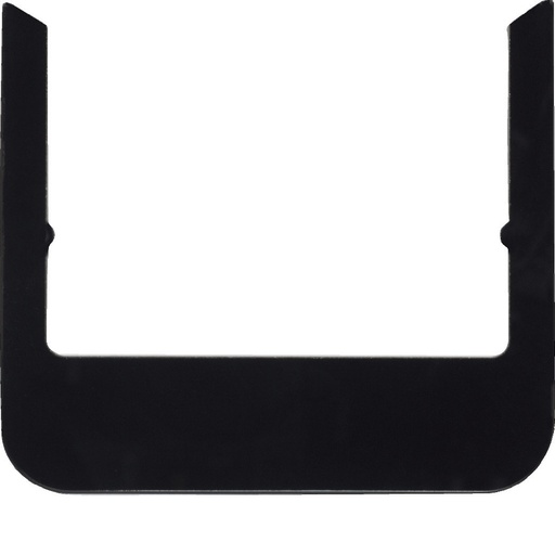 [E3SMK] Hager Berker Black Glass Rounded Design Frame - WD1135