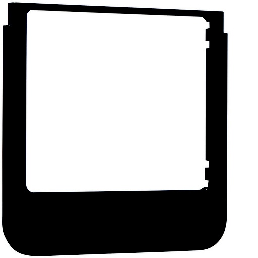 [E3SMN] Hager Berker Black Glossy Rounded Design Frame - WD1125