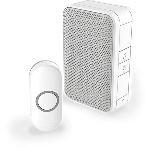 [E3STJ] Wireless Doorbell Set With Button - White - 150m Range - 4 Melodies - DC311N
