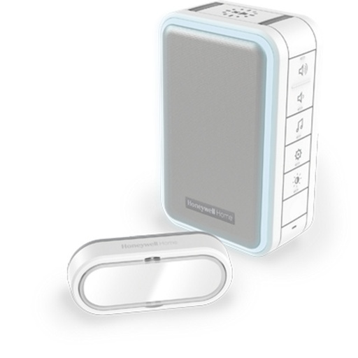 [E3SUH] Honeywell Wireless Doorbell With Halo Light And Push Button White - DC315SL