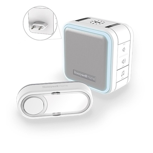 [E3SUZ] Honeywell Wireless Plug-In Doorbell With Sleep Mode And Night Light - DC515SP2