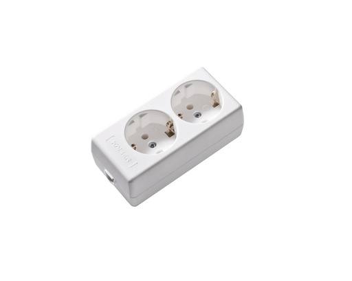[E3GTR] Martin Kaiser 2-Way Socket With Earthing Contact Arctic White (European Socket) - 1020/KWS