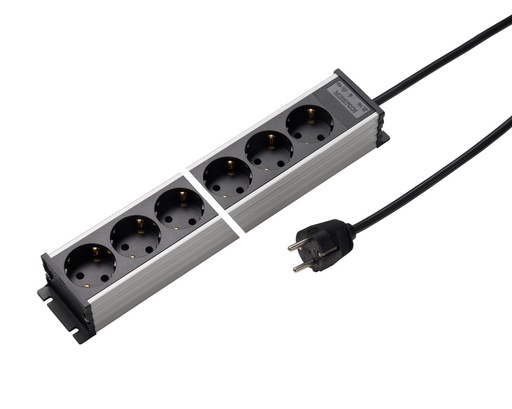 [E3GU9] Martin Kaiser 12-Way Power Strip 45 Degree Black 1.5M Cable (European Socket) - 1102ZL12SW15