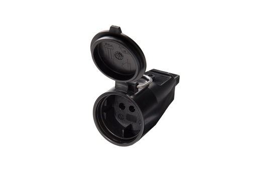 [E3GUM] Martin Kaiser Black Unearthed Coupling Socket For Flat Cable IP44 - 553/SW