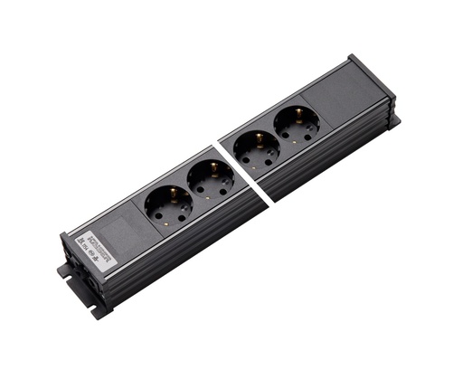 [E3GW7] MK Power Outlet Strip 3-Way 45 Degree Angle AC166 In/Out Black - 1154/3-2/SW