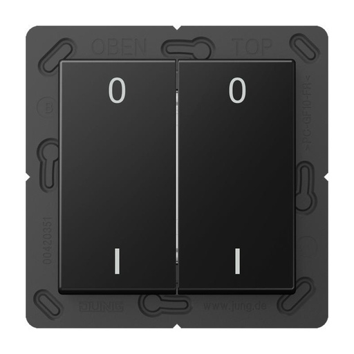 [E3HPG] Jung EnOcean 4-Channel Wall Transmitter With Symbols 0 I - ENOA595-01SWM