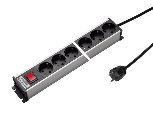 [E3JZR] Martin Kaiser Regleta de 8 vías en ángulo de 45 grados con interruptor y cable (Enchufe Europeo) - 1301KZL8SW15