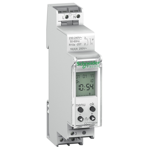 [E3K2Q] Schneider Electric Digital Time Switch 24H/7D 18MM 1 Channel - CCT15854