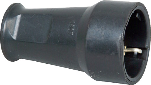 [E3MH2] Kopp Enchufe de Goma Negro Contraste IP20 3x1,5mm 16/250V - 180716003