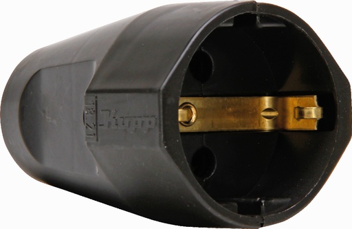 [E3MHE] Kopp Right Angle Plastic Contrast Plug Brown 16A 3x1.5mm - 1821.0600.0