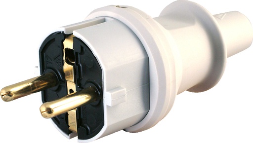 [E3MHS] Geerdeter Stecker Polyamid PVC IP44 Grau - 173004009