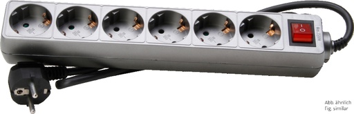 [E3MWS] Kopp 6V Plug Socket with Switch Titanium Edge Grounding - 120943005