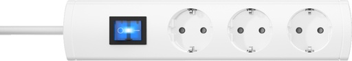 [E3MXK] Kopp Universal Plus 3-Way Switchable Socket With Cord White - 232702019