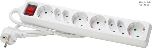 [E3MX4] Kopp 8-Way Socket Switch Arctic White Edge - 129502003