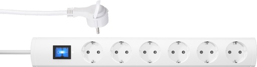 [E3MY2] Kopp Universal Plus 6V Cord Center With Switch White - 233402004