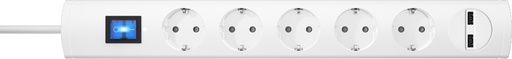 [E3MY6] Kopp Universal Plus 5-Way USB Switch With Cord - 233602000
