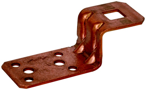 [E3P3V-X2] Dehn ZF B11 L81 Cu Patte de fixation en forme de Z avec trous de rivetage - 377017 [2 pièces]