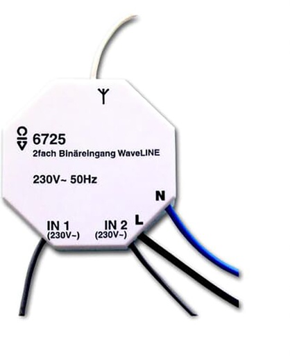 [E3QAE] ABB Busch-Jaeger RF Binary Sensor WaveLINE 6725 230V - 2CKA006720A0007