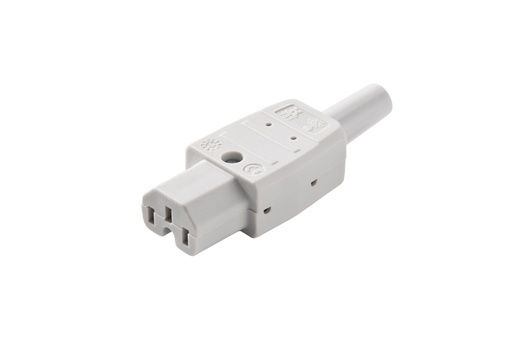 [E3R5N-X125] Martin Kaiser IEC Appliance Socket C15 Earthing Contact Grey - 783/gr [125 pieces]