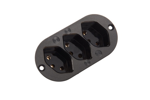 [E3RCG-X160] Martin Kaiser 3-Way Inbuilt Device Socket Earthing Contact Black - 503/2/sw [160 pieces]