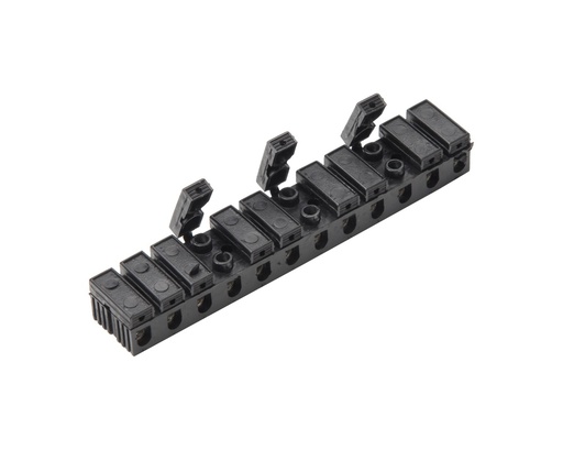 [E3REZ-X250] Martin Kaiser 12-Pole Terminal Block 6mm2 With Cover Black - 636/sw [250 pieces]