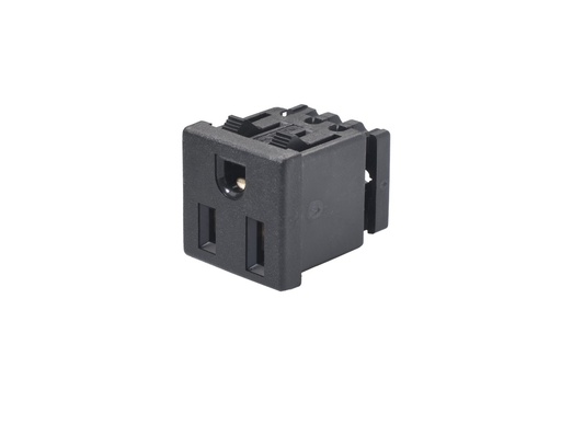 [E3RCN-X100] Martin Kaiser Flush-Fitting Black Socket Type B 15 Amp 125V IP20 US - 376/sw [100 pieces]
