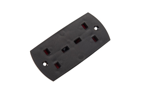 [E3RH3-X40] Martin Kaiser MK 2-Way Inset Device Socket Type G IP20 Black - 499/sw [40 pieces]