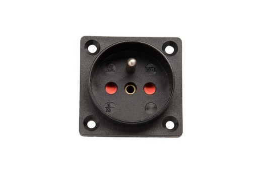 [E3RMQ-X90] Martin Kaiser 1-Way Flush-Fitting Socket Con Earthing Pin IP20 Negro - 387K/1/sw [90 piezas]