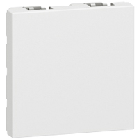 [E3RX5] Legrand Mosaic Antibacterial White Cover Plate 2 Modules - 078721