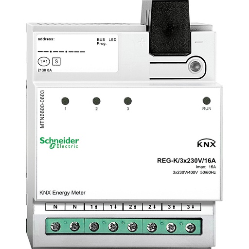 [E3RY4] Schneider Electric KNX Compteur d'énergie REG-K 3x230V 16A - MTN6600-0603