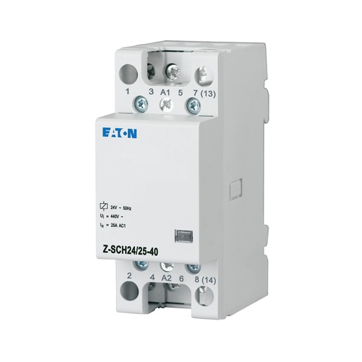 [E3HQB] Eaton Instalación Contactor 24VAC 50Hz 25A 4NO 2HP Z-SCH24/25-40 - 248851