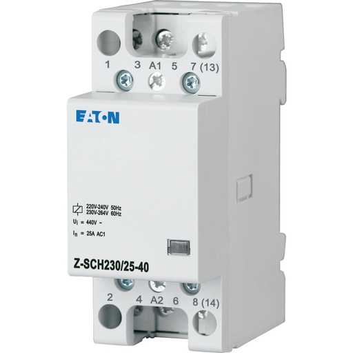 [E3HQC] Eaton Installatierelais 230VAC 50Hz 25A 4NO 2HP - 248847