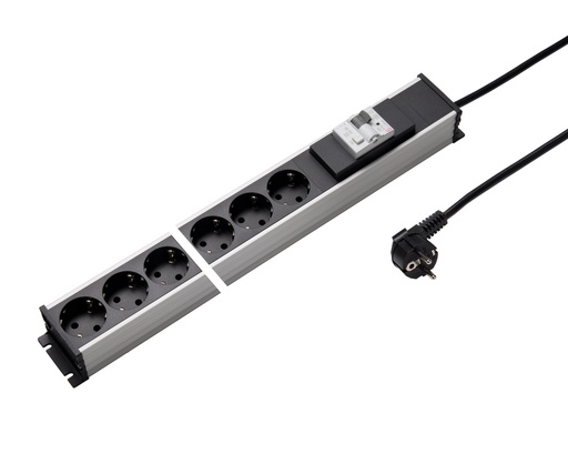 [E3JY4] Martin Kaiser Power Strip 6 stopcontacten 16A stroomonderbreker 3m kabel (Europese Stekkerdoos) - 1339ZL6L-SW3