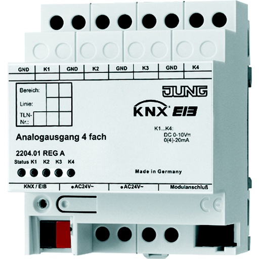 [E3JY5] Jung KNX Analog Output Module 4V - 2204.01REGA