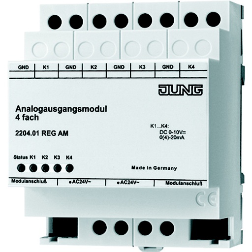 [E3JY6] Jung KNX Analoge Uitgang Uitbreidingsmodule 4V - 2204.01REGAM