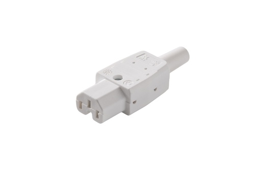 [E3R32-X125] Martin Kaiser C15 IEC Appliance Socket 120 Degree 10A Arctic White - 783/KWS [125 pieces]