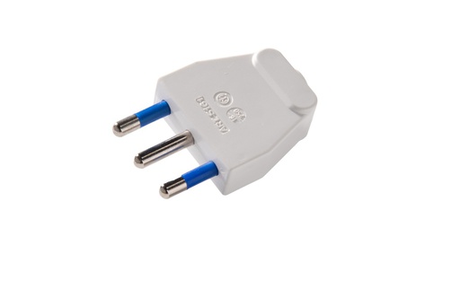 [E3R2Q-X100] Martin Kaiser MK Italian Plug 16 Amp Earthing Contact White - 855/ws [100 pieces]