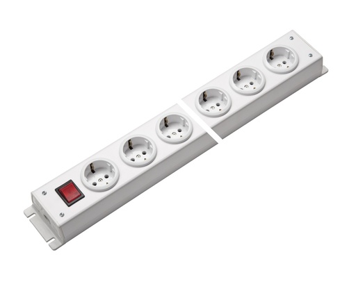 [E3QZV] Martin Kaiser Power Outlet Strip 12-Way With Earthing Contact And Switch (European Socket) - 1001/12ws
