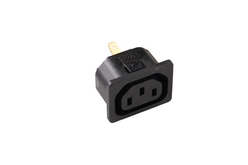 [E3R3G] Martin Kaiser IEC-Gerätesteckdose C13 70 Grad 10A Klemme Snap In Befestigung - 796/10/48/sw