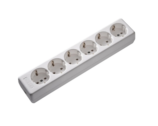 [E3R3P] Martin Kaiser 6-Way 90 degrees Table Socket Without Cord Arctic White (European Socket) - 1060/kws