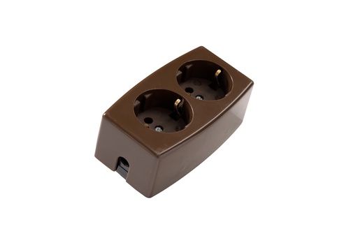 [E3R3R] Martin Kaiser 2-Way Socket With Earthing Contact Brown (European Socket) - 537/br