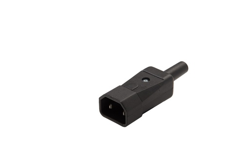[E3R4G] Martin Kaiser MK IEC Appliance Plug C18 70 Degree Without Earthing Contact Black - 744/sw