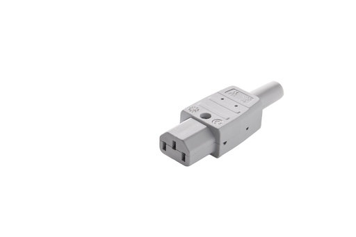[E3R6B] Martin Kaiser MK IEC C13 70 Grad 10 Ampere Gerätestecker Grau - 794/gr