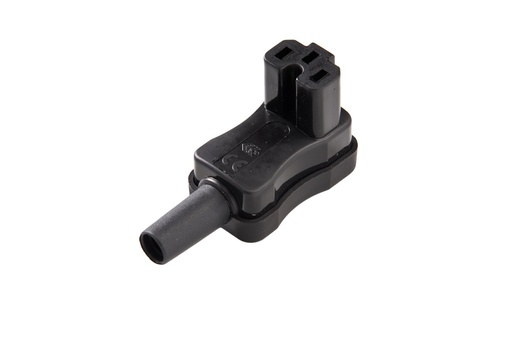 [E3R6D] Martin Kaiser Angled Appliance Plug C15A Black - 793/sw