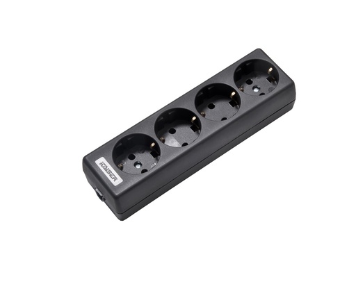[E3R7U] Martin Kaiser 4-Way Earthing Contact Socket Black (European Socket) - 1040/sw