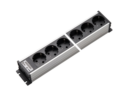 [E3RCB] Martin Kaiser 6-Way Aluminum Power Outlet Strip No Switch (European Socket) - 1302/6sw