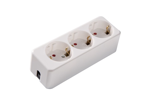 [E3R8J] Martin Kaiser 3-Way Socket With Earthing Contact Arctic White (European Socket) - 538K/kws