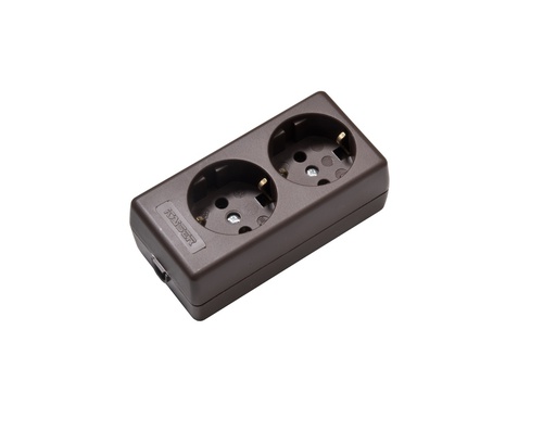 [E3RCT] Martin Kaiser 2-Way Brown Socket With Earthing Contact (European Socket) - 1020/br