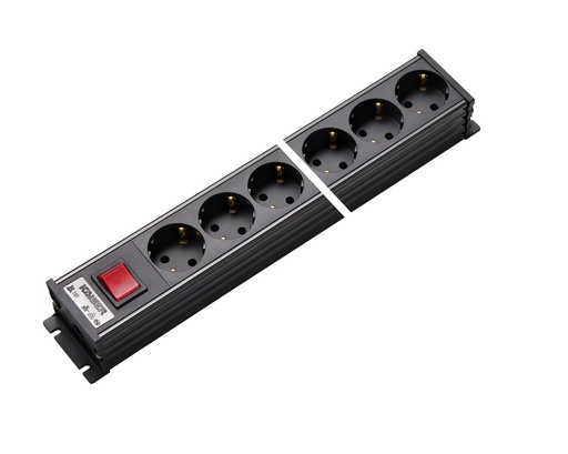 [E3RF8] Regleta de 4 vías Martin Kaiser con toma de tierra e interruptor (Enchufe Europeo) - 1101/4sw